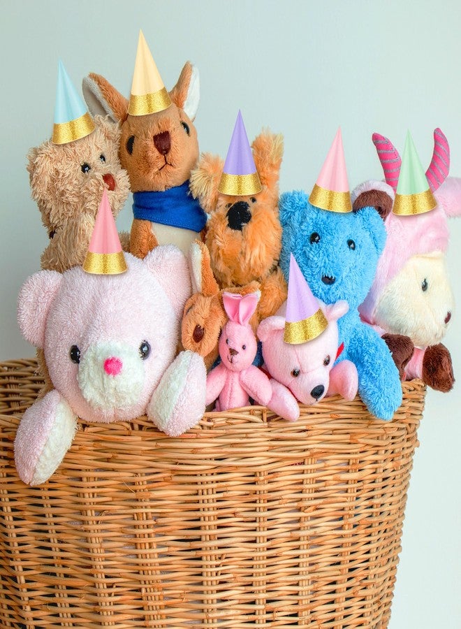 Sonwyoung 40 Pcs Mini Birthday Party Hats for Stuffed Animals Toys Colorful Glitter Tiny Cone Party Hats for Cats and Dogs(Mixed Colors) - Image 5